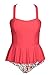 CUPSHE Women's Coral Falbala High Waisted Cup Shaped Padding Bikini Set