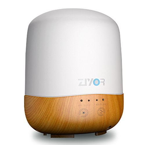 Essential Oil Diffuser Cool Mist Humidifier, Backlight Auto Off for Bedroom, Ziyor 300ml Ultrasonic Aromathera