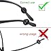 YINGWANG Silicone Eyeglasses Temple Tips Sleeve Retainer, Anti-Slip Round Comfort Glasses Retainers for Spectacle Sunglasses Reading Glasses Eyewear, 15 Pairs