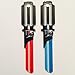 Pair of Red and Light Blue Saber Shaped Space Weapon Keys - Compatible with Kwikset KW1 KW10