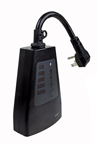Instapark LCT-1U 15 Amp Heavy duty 24 hour Plug-in Photoelectric Outdoor Timer with Dual 3-pin Grounded & Polarized Outlets Single