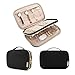 BAGSMART Double Layer Travel Jewelry Organizer Jewelry Storage Carrying Cases for Earrings, Necklaces, Rings, Black