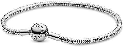 Amazon.com: PANDORA Moments Snake Chain Bracelet, Size 20 cm