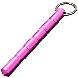 Takedown Kubotan Self Defense Solid Steel Keychain (Pink Color)