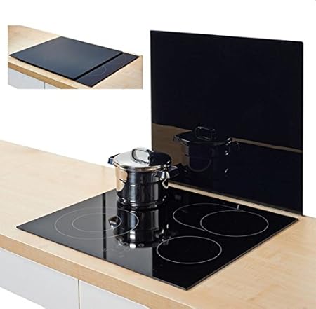 Xl Black Glass Hob Cover Chopping Board Ceramic Cooktop Cover