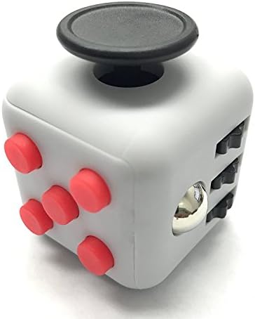 YAO FIDGET Original Relieves Stress And Anxiety Attention TOY (6 sides MINI CUBE (1.0 in x 1.0 in) grey / black / red)