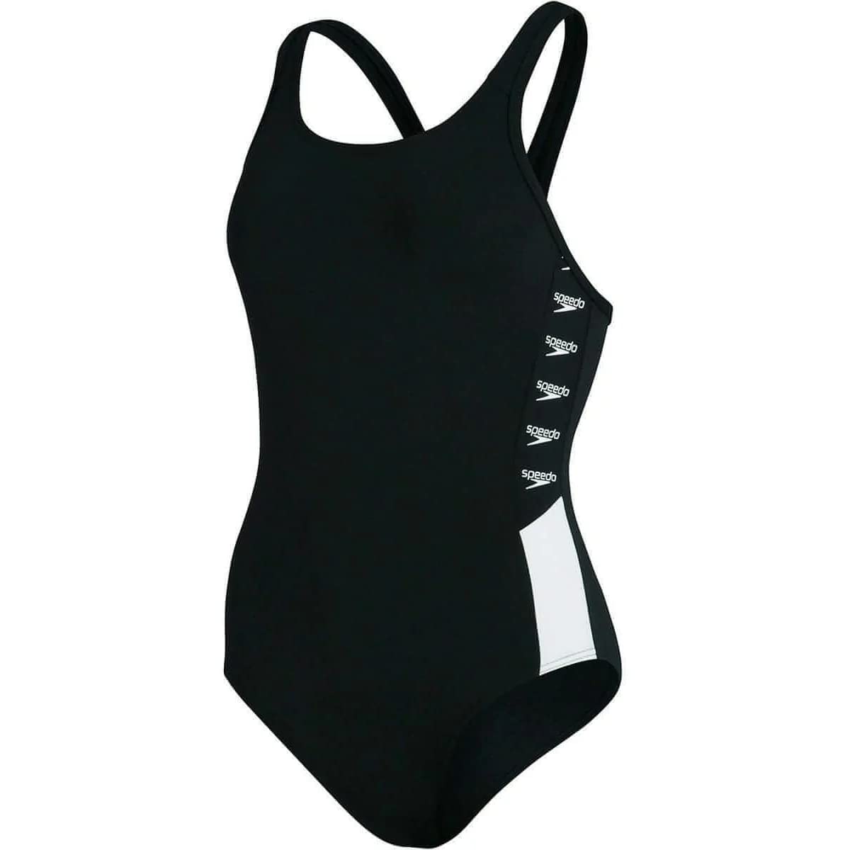 Speedo Women Boom Splice Muscleback Swimsuit - Black/White, 40