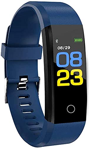 RBNANA Fitness Tracker Watch, Activity Tracker for Men, Women and Kids, Waterproof Smart Watch Activity Tracker with Sleep Monitor, Step Counter and Heart Rate Monitor, Blue
