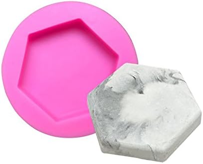 wonderfulwu DIY Stone Plaster Mould Car Decoration Hexagonal Fruit Plates Concrete Dish Aroma Stone Mold