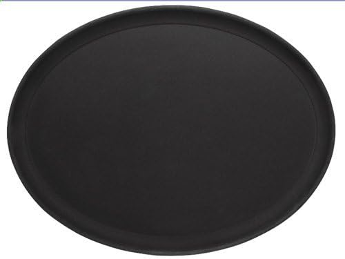 Contacto Tablett oval, rutschhemmend 26,5 x 20 cm, schwarz by CONTACTO