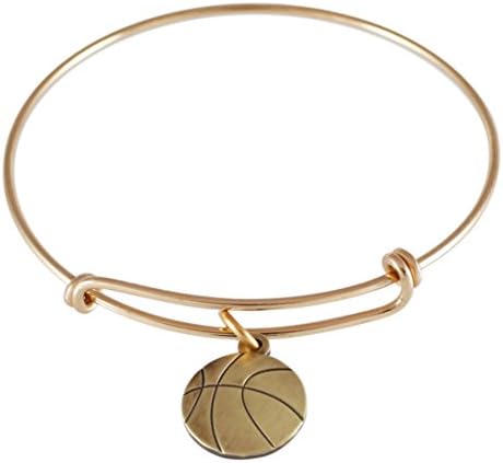 Emoji Single Charm Bracelet (Basketball - Antique Gold)