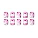 112pcs 5 Pack Children Nails Press on Pre-glue Full Cover Glitter Gradient Color Rainbow Short False Nail Kits Great Christmas Gift for Kids Little Girls
