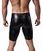 FEESHOW Men's Sports Fitness Shorts Pants Faux Leather Boxer Briefs Underwear