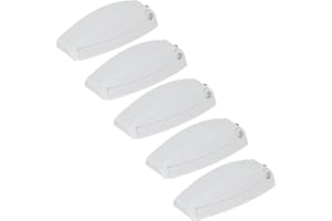 H. BOWES Hamilton Bowes 5 PCS. - RV Camper Trailer Baggage Door Clip Compartment Catch Holders 888 White (5)