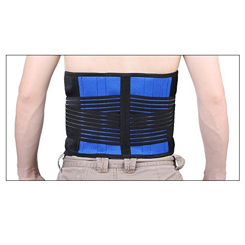 DOTASI Deluxe Neoprene Double Pull Lumbar Lower Back Support Brace Exercise Belt (L(Waist 34-38")) - Thumbnail 3