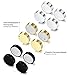 FIBO STEEL 3 Pairs Stainless Steel Round Magnetic Earrings for Men Women No Piercing Clip On Stud Earrings,6MM