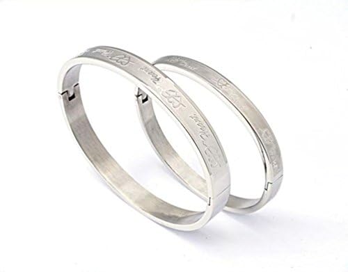 Jewelryfinds Rock Gift Simple Titanium Steel Bracelet Oval Stone Mandrel Couple Can Open