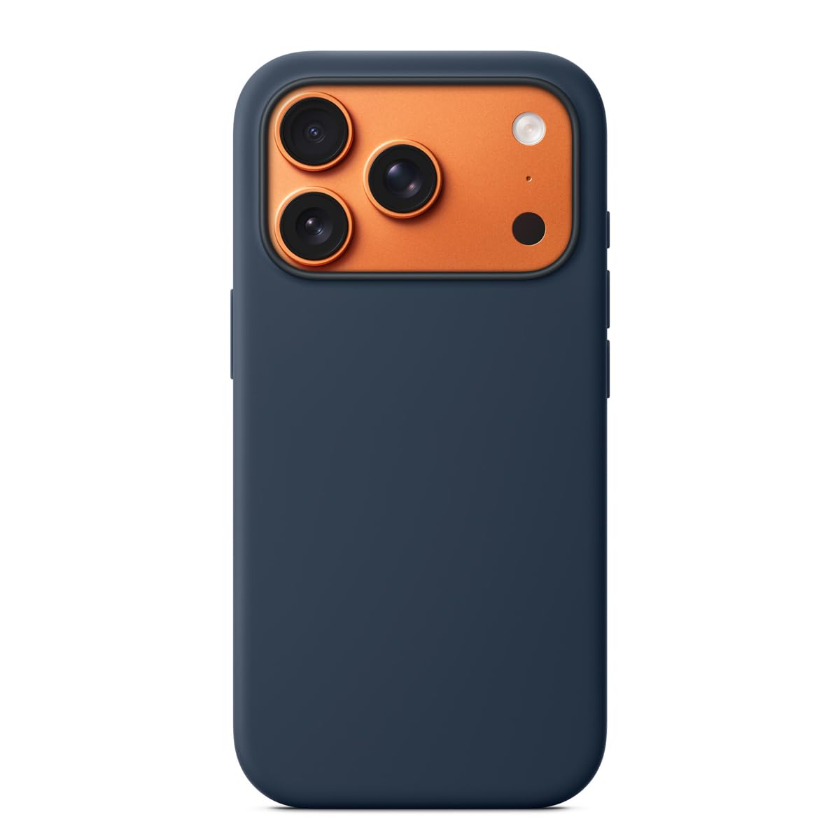 Silicone Case Compatible with Apple iPhone 17 Pro Max Silicone Case with Magsafe and Camera Control,with Two Connection Points Soft-Touch Slim Magnetic Phone Protection Cover Shell (Midnight)