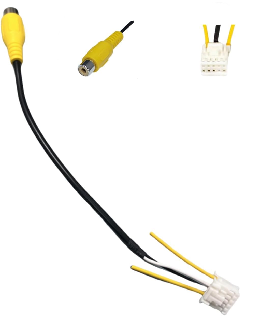 Epronic 10 Pin RCA Rear View Camera Adapter Wiring Harness for Android Car Radio Stereo Backup Camera Video Input Cable