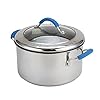 Joe Wicks 70524 Quick & Even Stainless Steel Non-stick Cookware - 24 cm 5.6 L Straining Stockpot
