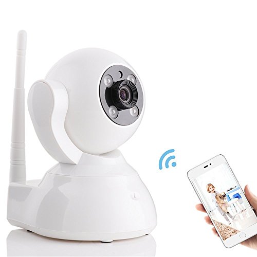 Home Camera, 720P P2P WiFi Security IP Camera with Two-Way Audio Pan and Tilt for Baby, Elder, Nanny, Pet Monitor with Night Vision by JHS-TECH