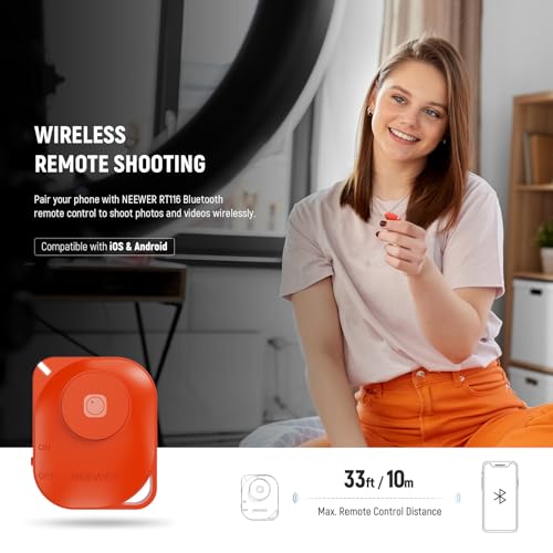 NEEWER 12" 24W High Power Desk Ring Light with Stand/Phone Holder, LED Selfie Video Conference Lighting for iPhone Streaming Makeup Vlog Recording Laptop Computer Webcam Zoom Call Podcast, RH12B