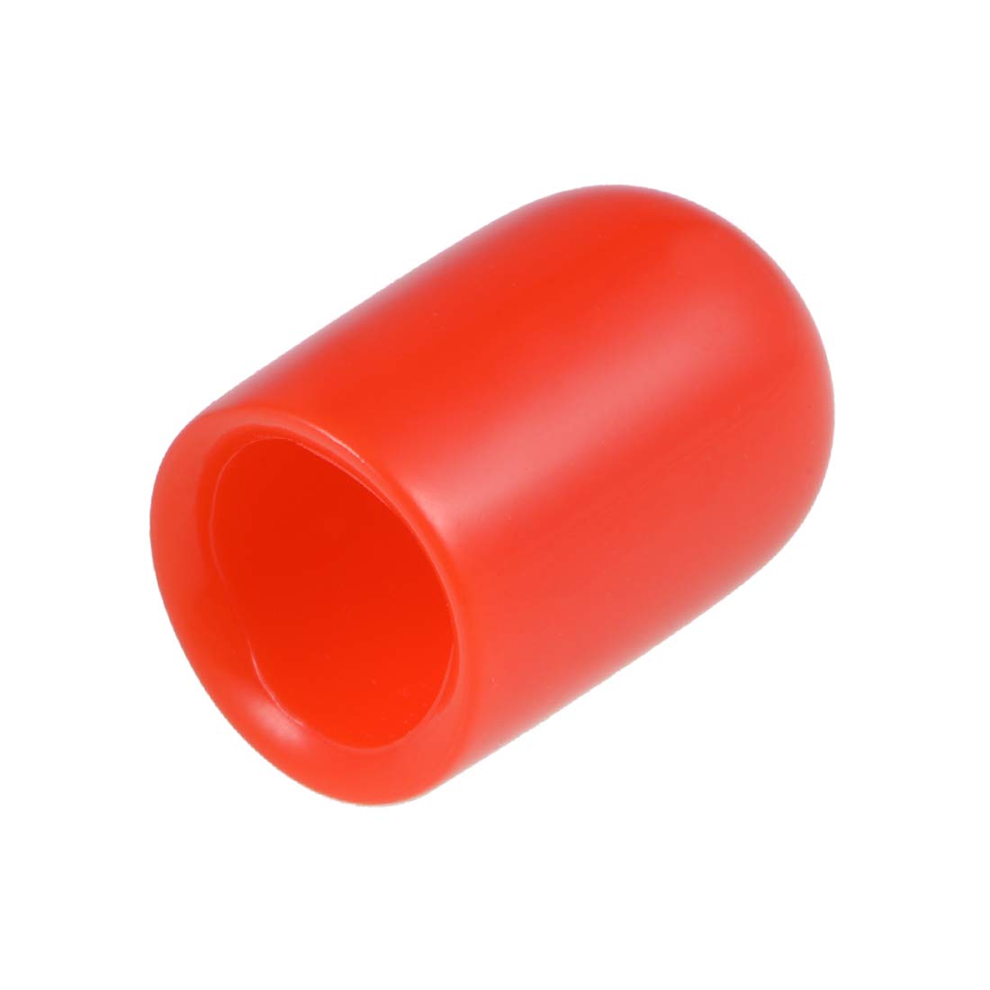 sourcing map 80pcs Rubber End Caps 5/16"(8mm) ID Vinyl Round End Cap Cover Screw Thread Protectors Red