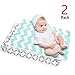 Portable Changing Pad, 2 Pack Baby Waterproof Diaper Changing Pad Reusable and Washable Newborn Travel Mat Station for Home Travel Outside