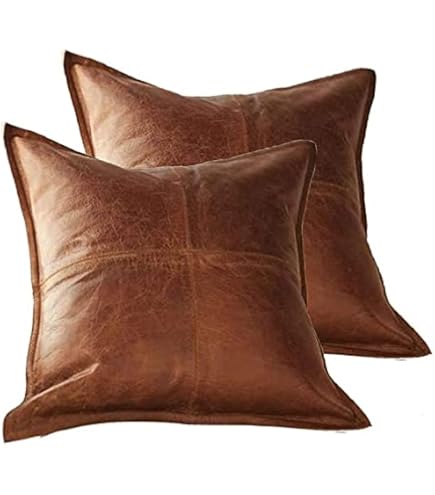 D DOLLY LAMB Lambskin Leather Pillow Cover - Sofa Cushion