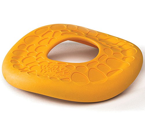 West Paw Zogoflex Air Dash Durable Dog Frisbee Nearly Indestructible Flying Disc Dog Toy, 100% Guaranteed Tough, It Floats!, Made in USA, Large, Dandelion