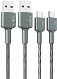 USB Type C Cable AUKEY [ 6ft 2-Pack ] USB C Cable Braided Nylon USB C to USB A Fast Charging Cord for Samsung Galaxy Note 9 8 S10 S10+ S10e S9 S8+ Fold, LG V30 V20 G6, Nexus 6P, Nintendo Switch, Pixel