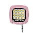 Grip Universal Portable Mini 16 LED Night Using Selfie Enhancing Dimmable Flash Cellphone Camera Flash Fill-in Light Pocket Spotlight Photo Speedlite Android Smartphone Tablets Camera iPhone (Pink)