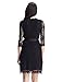 Grapent Women's Lace 3/4 Sleeves Midi Business Cocktail Short Formal Wrap Dress
