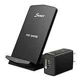 Seneo Fast Wireless Charger with QC 3.0 Adpater, 10W Wireless Charger for Galaxy S10/S9/Note 9/Note 8, 7.5W Qi-Certified for iPhone 11/11 Pro Max/XR/XS Max/X/8/8 Plus, 5W for All QI-Enabled Phones