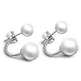 DIB Fashion Jewelry 925 Sterling Silver Double Imitation Pearls Stud Earring for Women Ladies