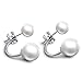 DIB Fashion Jewelry 925 Silver Plated Double Imitation Pearls Stud Earring for Women Ladies