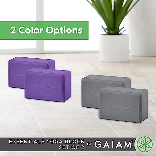 Gaiam Essentials Yoga Block (Set Of 2) Supportive LatexFree Eva Foam