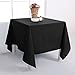 Deconovo Black Square Tablecloth Polyester Spillproof Washable Tablecloth for Sqaure Tables 60 x 60 Inch Black