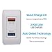 Lumsing Quick Charge 2 Port Wall Charger, 20W QC2.0 Dual USB Port Travel Charger for iPhone,Samsung Galaxy S5 S6 Edge Note 4 5, Google Nexus 6, Sony Xperia Z3 Z4 Tablet-Grey