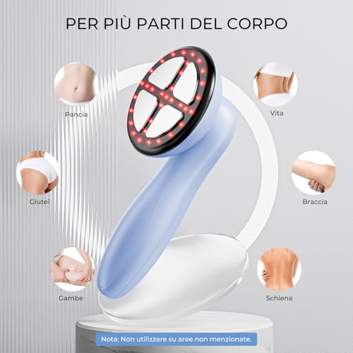 Professional Anti-Cellulite Massager, Clinically Proven Effectiveness, Wireless Electric Anti-Cellulite Massager for Belly, Waist, Arms, Legs, Buttocks (Blue)