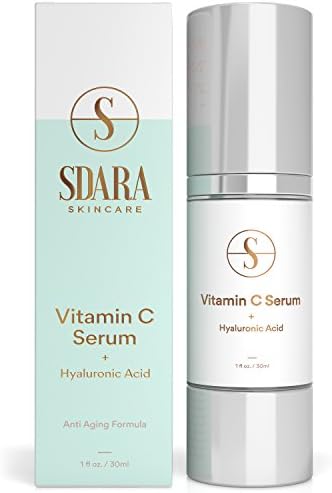 Vitamin C Serum For Face - 20% with Hyaluronic Acid - Organic Anti-Aging Serum to Fight Aging, Sun Damage, Fine Lines & Wrinkles - 1 oz Pump Bottle (3-Pack)