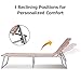 Goplus Adjustable Chaise Lounge Chair Recliner w/Sunbathing Tanning Face Down Hole for Beach Outdoor Pool Patio Deck (Apricot)