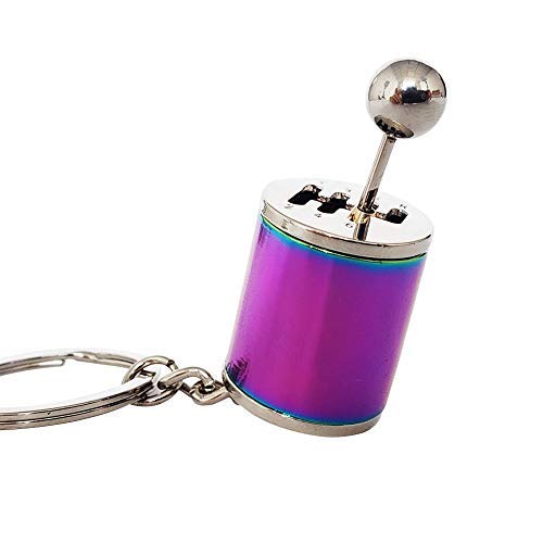 Ispeedytech Creative Auto Part Model Gear Box Metal Keychain Six-Speed Manual Transmission Shift Lever Keyring Key Chain Ring Keyrings Keyfob - Thumbnail 4