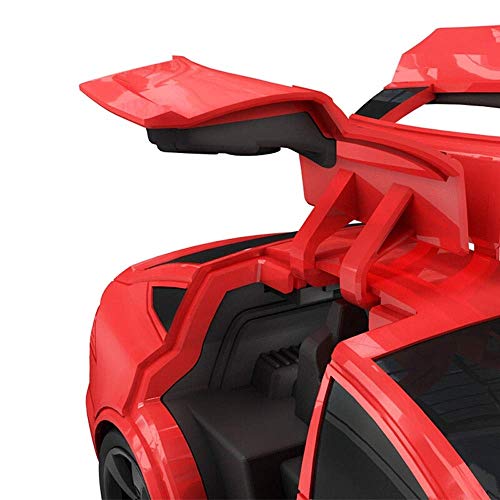 SSBH Tesla Rechargeable 2.4G RC Vehicle Sports Race Model Radio Controlled Electric Toy Car Children's Wireless Remote Control Racing Drift Open Door Drifting/Stunts Toys for Kids Girls Easter - Thumbnail 7