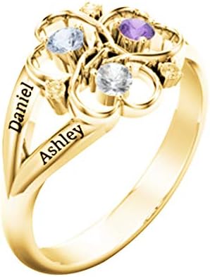Simulated Birthstones Engraved 