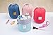 Travel Cosmetic Bags Make up Bag Organizer Men Women Hanging Toiletry Bags Wash Bags Large Capacity Drawstring Makeup Bag Blue + Small Pouch + Clear PVC Brush Bag (Blue)