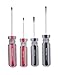 TEKTON 27040 Pro Screwdriver Set, Phillips and Flat, 4-Piece [Older Model]