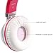 BienSound HW50 Stereo Folding Headsets Strong Low Bass Headphones with Microphone for iPhone, All Android Smartphones, PC, Laptop, Mp3/mp4, Tablet MacBook Earphones (White/Pink)