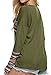 POGTMM Womens Fall Outfits 2024 Long Sleeve T-Shirt Trendy Blouse Tops (XL, Army Green)