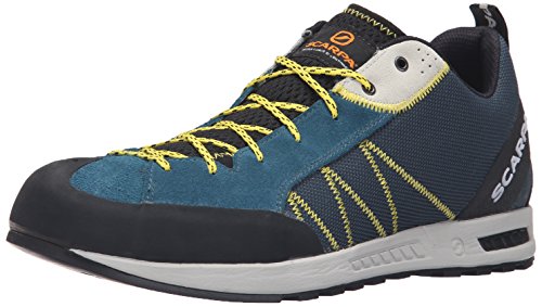 Scarpa Men's Gecko Lite Approach Shoe, Lake Blue/Yellow, 45 EU/11.5 M US
